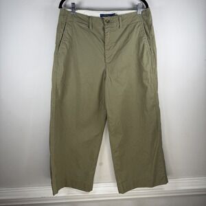 Women's Polo Ralph Lauren Size 12 Wide Leg Pedal Pusher Capri Pants Army Green